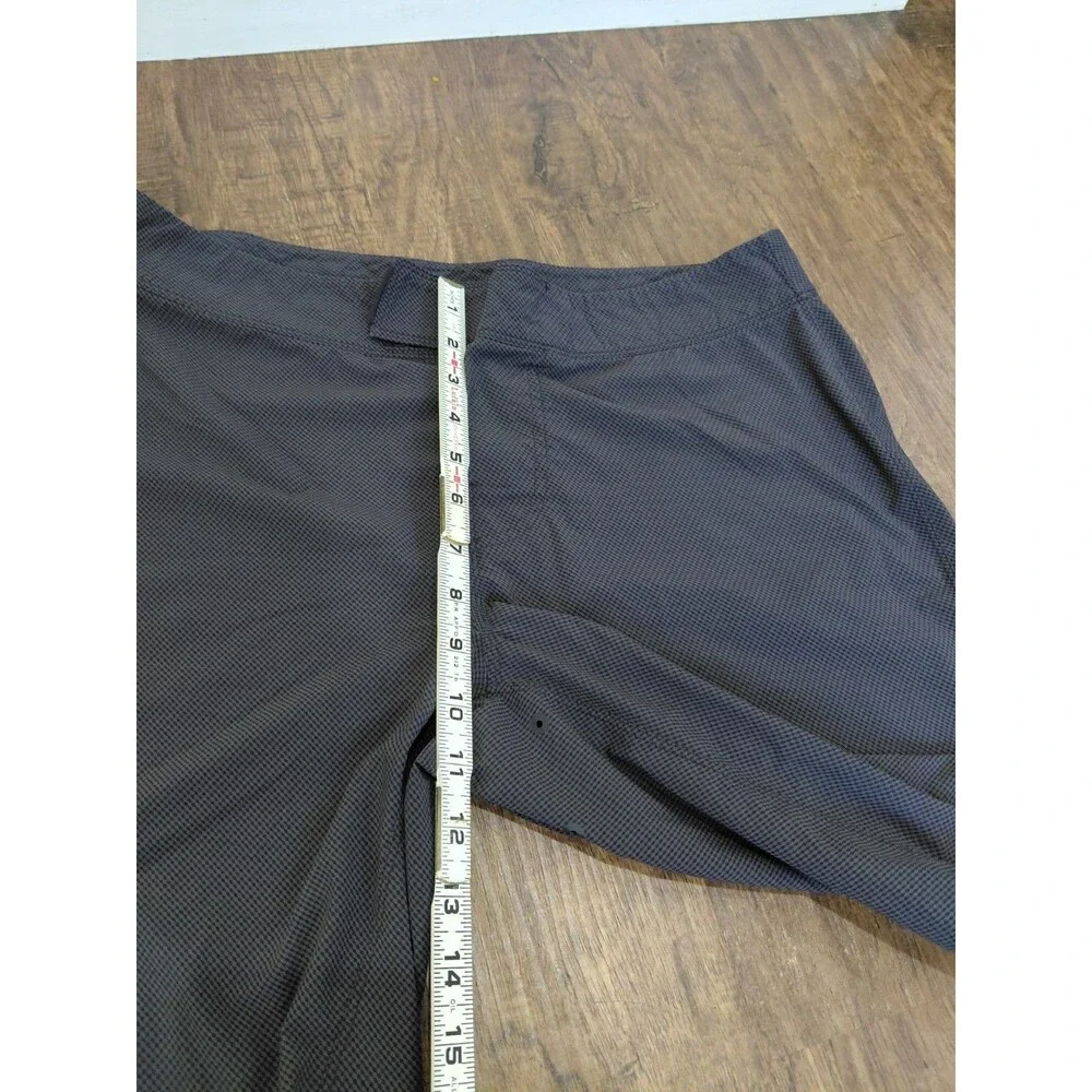 Lululemon Black  Gray Unlined Hook And Loop Closure Boardshort Size 34 checkered
